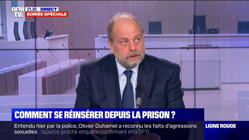 Éric Dupond-Moretti: “Il y a 50% de récidive en plus” pour les sorties sèches de prison, sans accompagnement