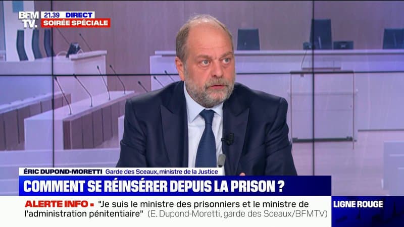 Éric Dupond-Moretti sur le contrat de travail en détention: “C’est extrêmement important en termes de dignité”