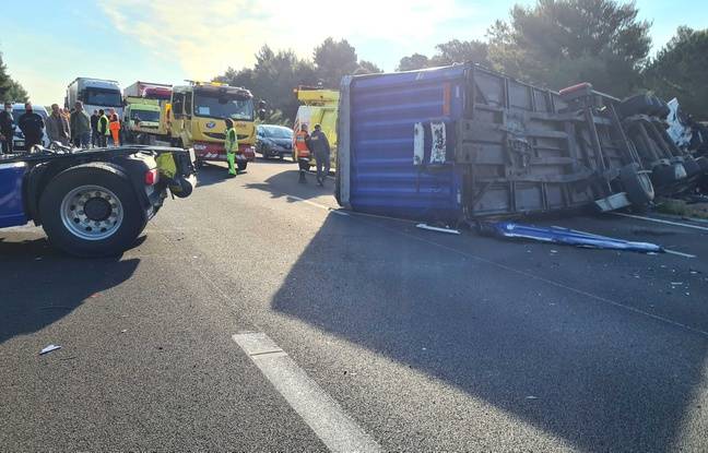 Aude : L’A9 coupée dans les deux sens à Narbonne après un accident de poids lourds