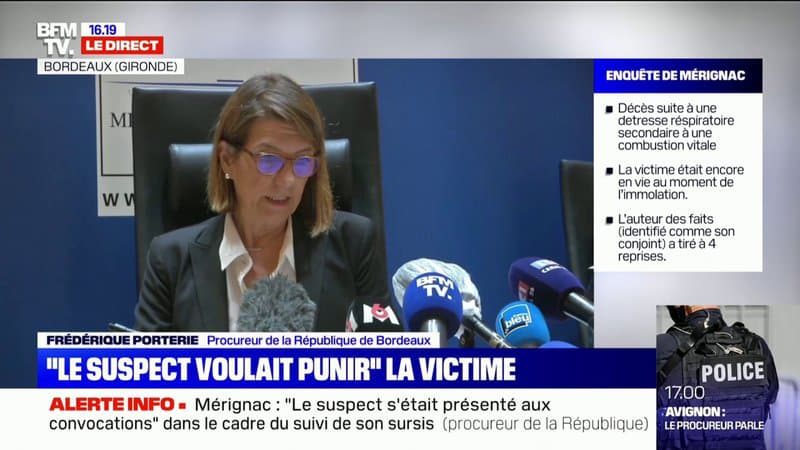 Féminicide à Mérignac: “Convaincu que son épouse avait un amant”, le suspect “aurait décidé de punir” la victime, selon la procureure