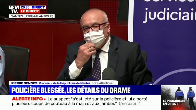 La Chapelle-sur-Erdre: Le suspect a “porté un coup de couteau” à un second policier “qui a été bloqué par le gilet pare-balles” de celui-ci, selon le procureur