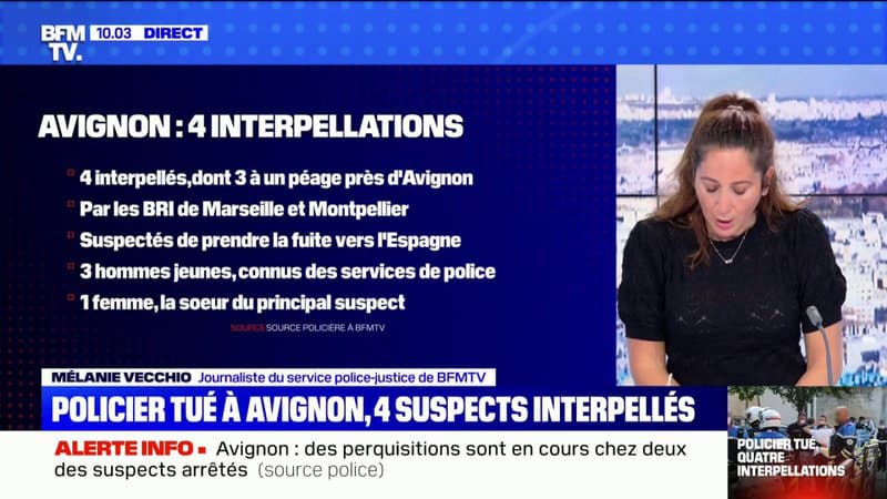 Policier tué à Avignon: perquisitions en cours chez deux des suspects interpellés