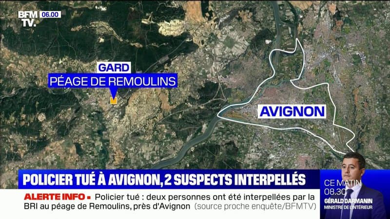 Policier tué: deux suspects interpellés à un péage près d’Avignon
