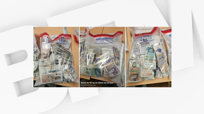 Nord: les douaniers saisissent 50 kg de livres sterling sur l’A2, un butin à près d’un million d’euros
