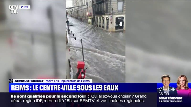 Inondations à Reims: “La situation s’est calmée, elle revient à la normale”, selon le maire Arnaud Robinet