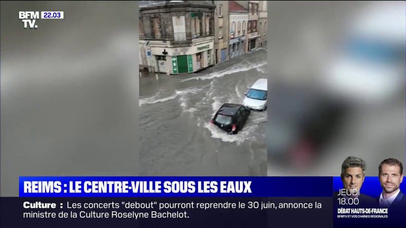 Inondations à Reims: le préfet évoque environ “50 interventions de pompiers”