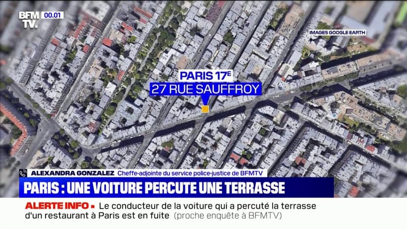 Paris: une voiture a percuté la terrasse d’un bar-restaurant du 17ème arrondissement, faisant plusieurs blessés