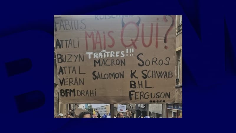 Une pancarte antisémite brandie à Metz par une manifestante anti-pass: Darmanin saisit le préfet