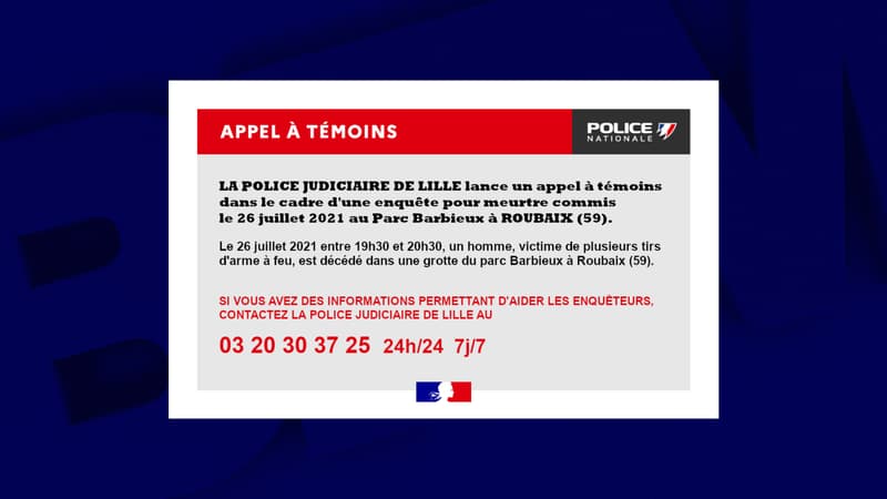 Homme tué par balles à Roubaix: la police lance un appel à témoins