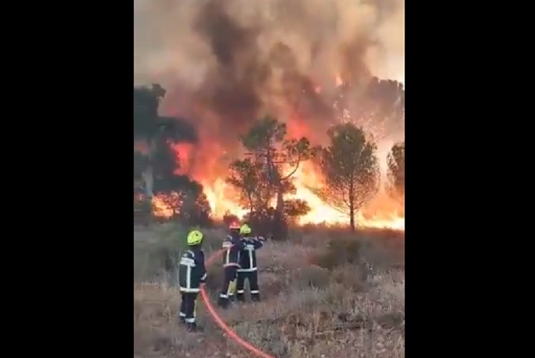 VIDEO CHOC – Les pompiers s’attaquent à des flammes gigantesques, dans le Var !