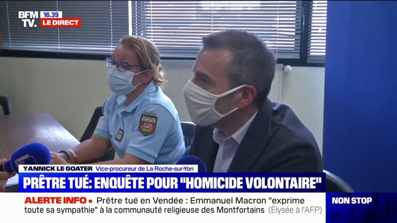 Yannick Le Goater, vice-procureur de La Roche-sur-Yon: “Il n’y a aucun mobile pour l’instant lié à un motif terroriste”