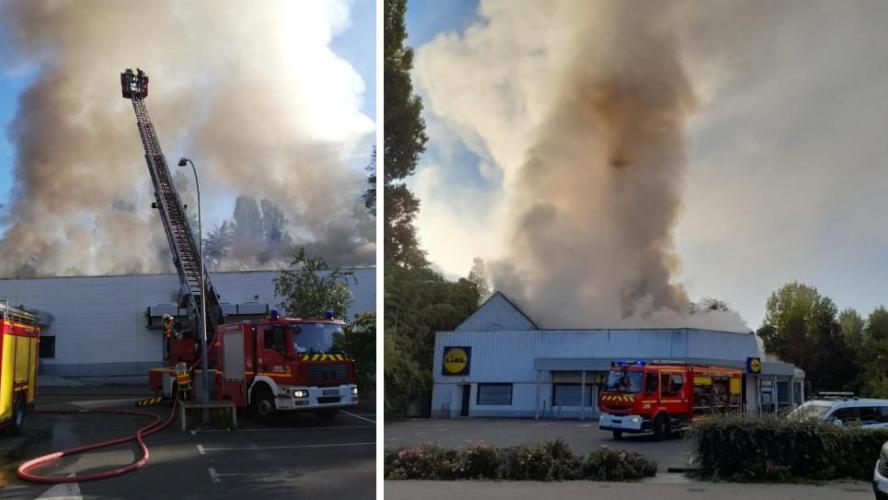 Gros incendie dans un magasin LIDL !