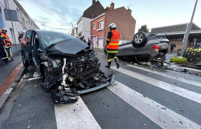 Nord : Neuf blessés dans un choc frontal entre deux voitures en pleine ville