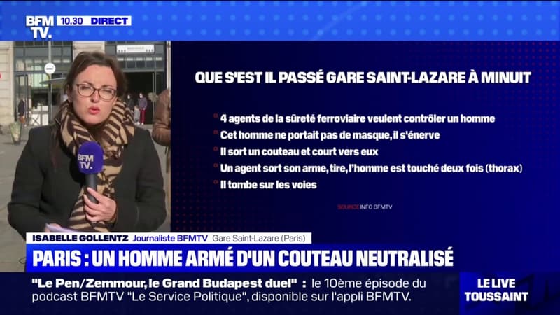 À Paris, un homme armé d’un couteau neutralisé par des agents de la sûreté ferroviaire