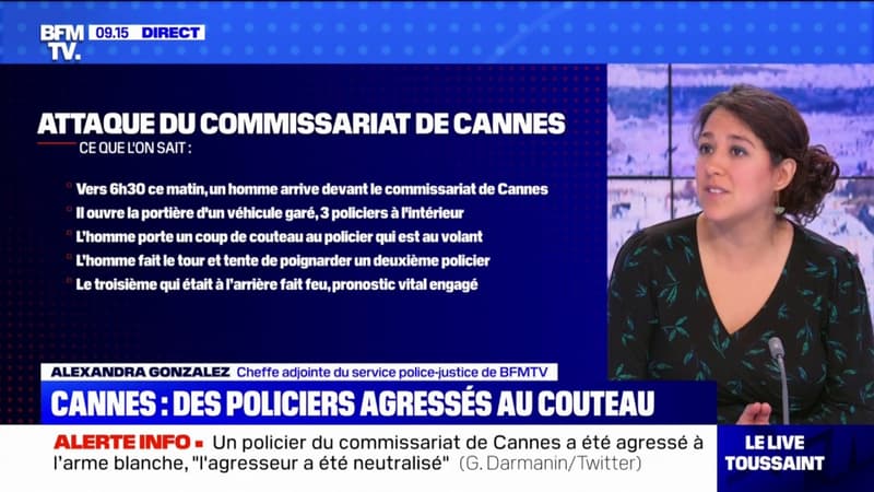 Ce que l’on sait de l’agression à l’arme blanche de policiers devant le commissariat de Cannes