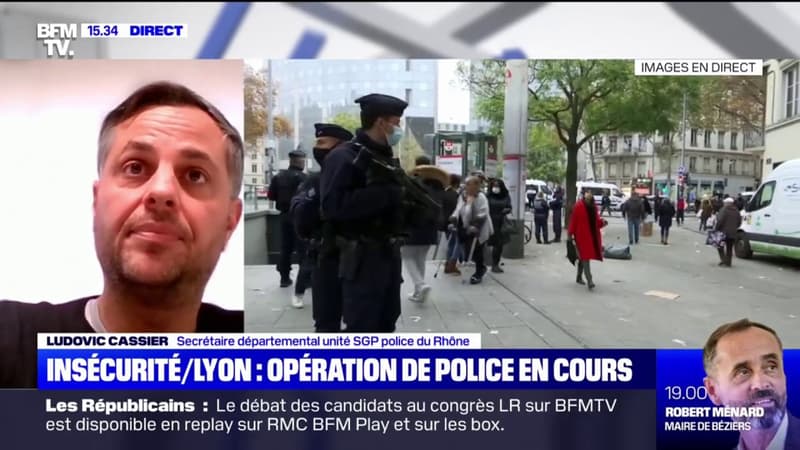Ludovic Cassier (Unité SGP police du Rhône): “Il faut qu’on ait les moyens de pouvoir rester sur place et on ne les a pas”