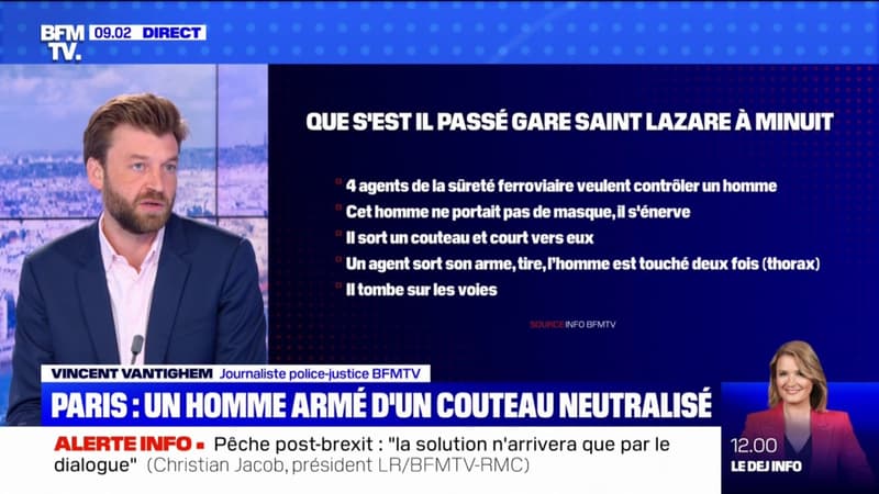 Paris: un homme armé d’un couteau neutralisé cette nuit gare Saint-Lazare
