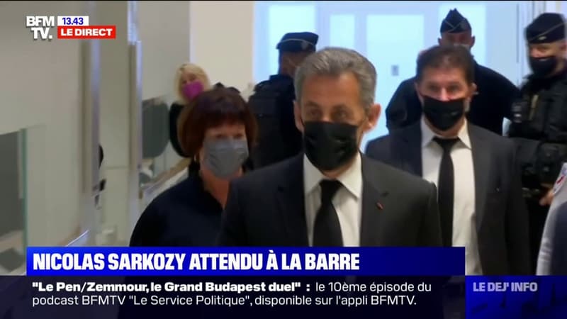 Procès des sondages à l’Élysée: Nicolas Sarkozy arrive au tribunal