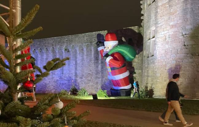 Vannes : Le père Noël géant installé au pied des remparts a été volé