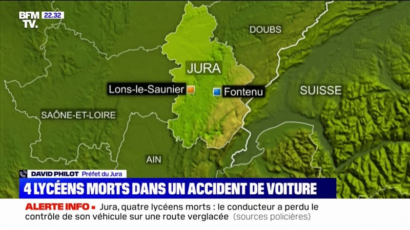 Lycéens tués dans un accident de voiture: “Une enquête judiciaire est ouverte”, annonce le préfet du Jura
