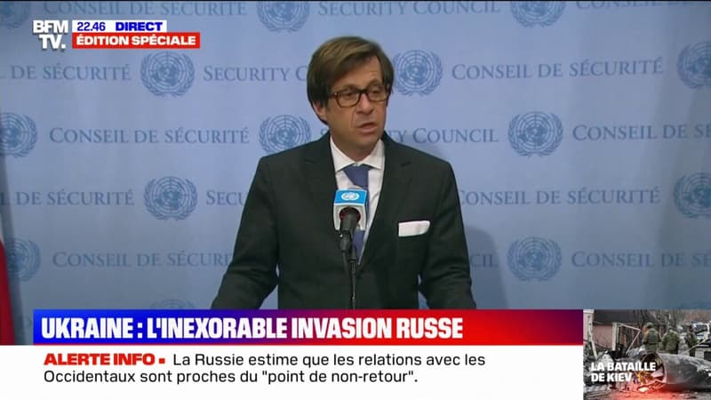 “Au Conseil de sécurité, nous votons une résolution pour mettre fin à cette agression”, déclare l’ambassadeur français à l’ONU