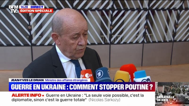 Jean-Yves Le Drian sur la guerre en Ukraine: “Les Européens doivent être au rendez-vous aussi en assurant leur propre sécurité”