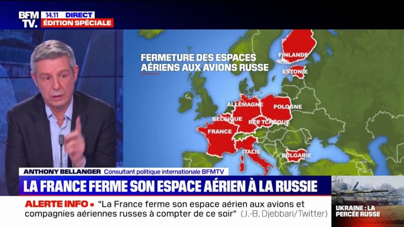 La France ferme son espace aérien “aux avions et compagnies aériennes russes”