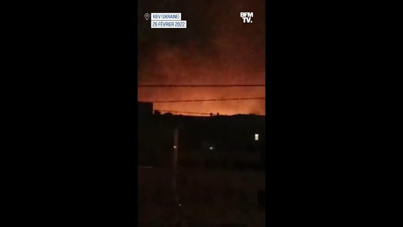 Guerre en Ukraine: les images d’une attaque sur une avenue de Kiev