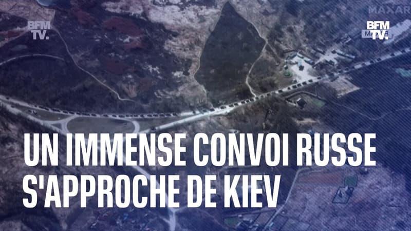 Ces images satellites montrent qu’un immense convoi militaire russe se rapproche de Kiev