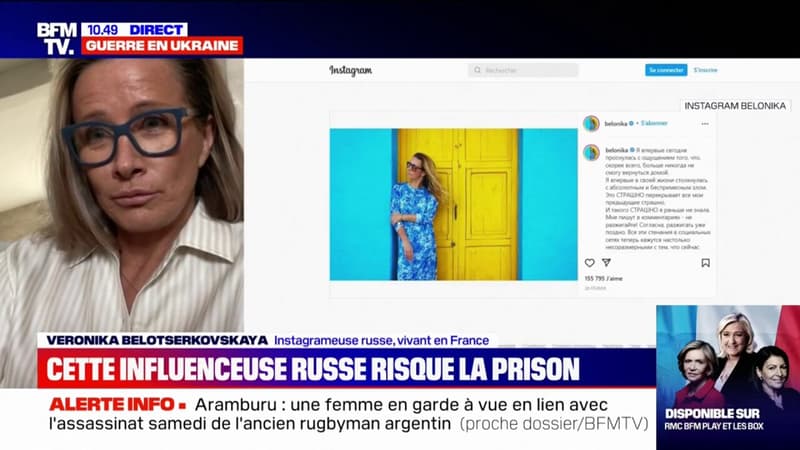 Cette influenceuse russe témoigne des menaces qu’elle reçoit pour ses publications sur la guerre en Ukraine