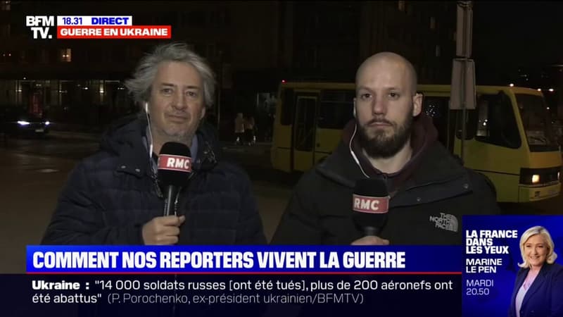 “Deux fois, nous avons été mis en joue”: les journalistes de BFMTV racontent leur quotidien en Ukraine