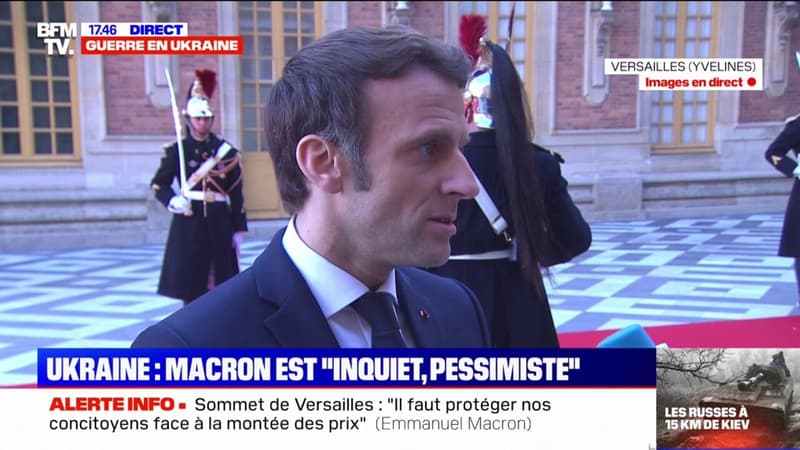 Emmanuel Macron sur l’Ukraine: “Je suis inquiet, pessimiste” mais “l’Europe est unie face à cette guerre”