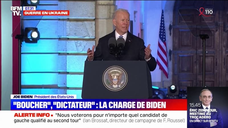 En visite en Pologne, Joe Biden s’en est pris verbalement à Vladimir Poutine