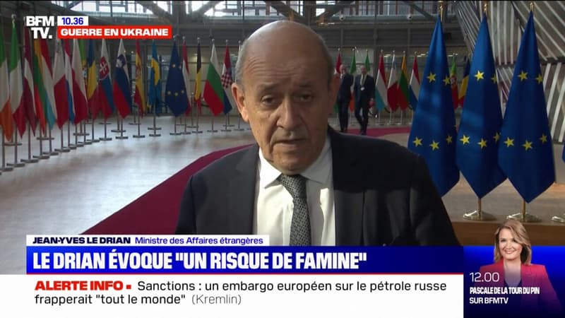 Guerre en Ukraine: Jean-Yves Le Drian évoque “des risques de famine”
