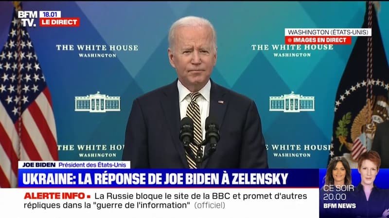 Guerre en Ukraine: Joe Biden veut “faire payer à Poutine le prix fort”