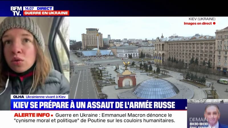 Guerre en Ukraine: “La Russie ne respecte pas du tout les couloirs humanitaires qu’elle a promis”, témoigne Olha, habitante de Kiev