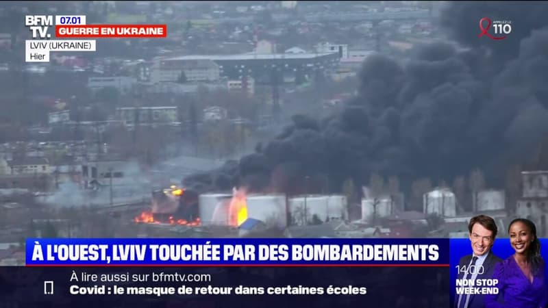 Guerre en Ukraine: Lviv, à l’ouest du pays, touchée par des bombardements