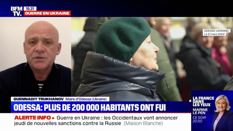 Guerre en Ukraine: “Plus de 200.000 habitants” ont quitté Odessa, selon le maire de la ville