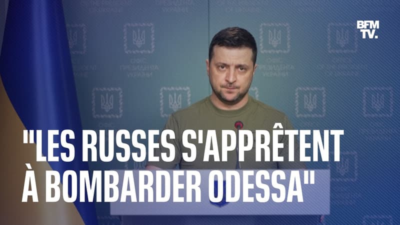 Guerre en Ukraine: Volodymyr Zelensky affirme que les Russes s’apprêtent à bombarder Odessa