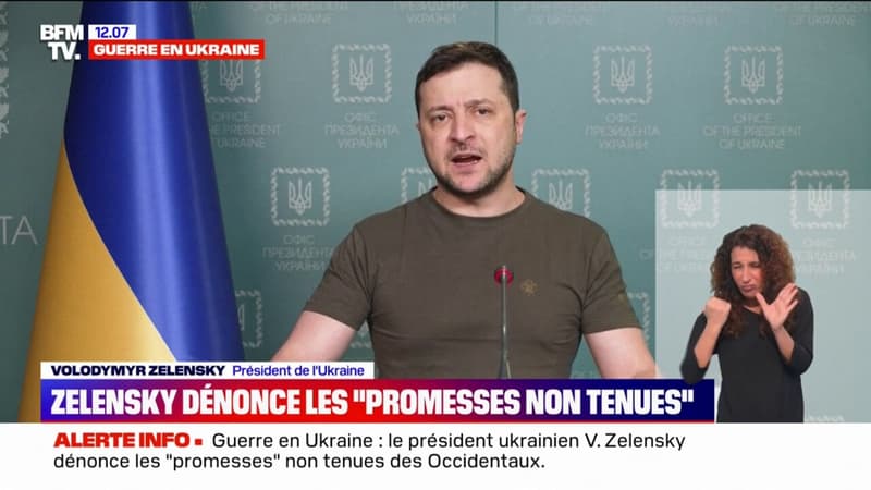 Guerre en Ukraine: Volodymyr Zelensky dénonce les “promesses non tenues” des Occidentaux