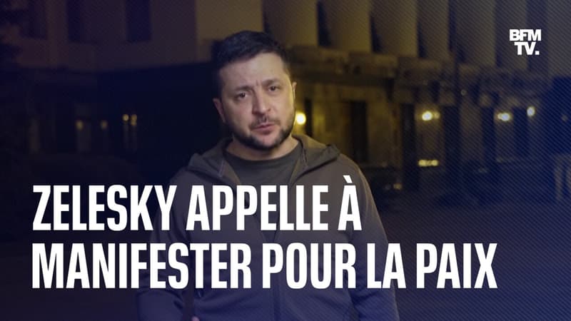 Guerre en Ukraine: Zelensky appelle à des manifestations dans le monde entier