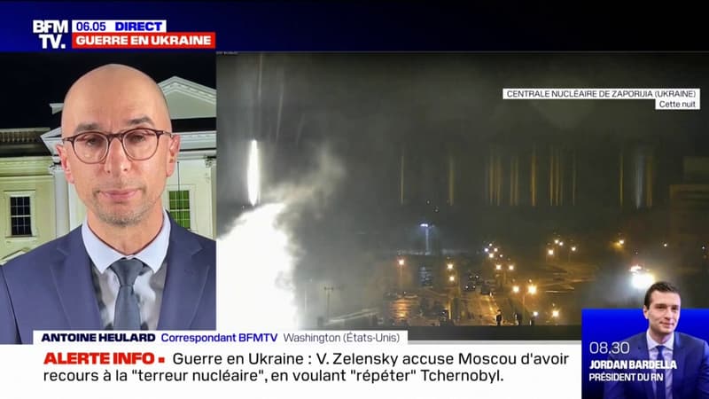Guerre en Ukraine: après le bombardement de la centrale nucléaire de Zaporijjia, Joe Biden suit “de très près la situation”