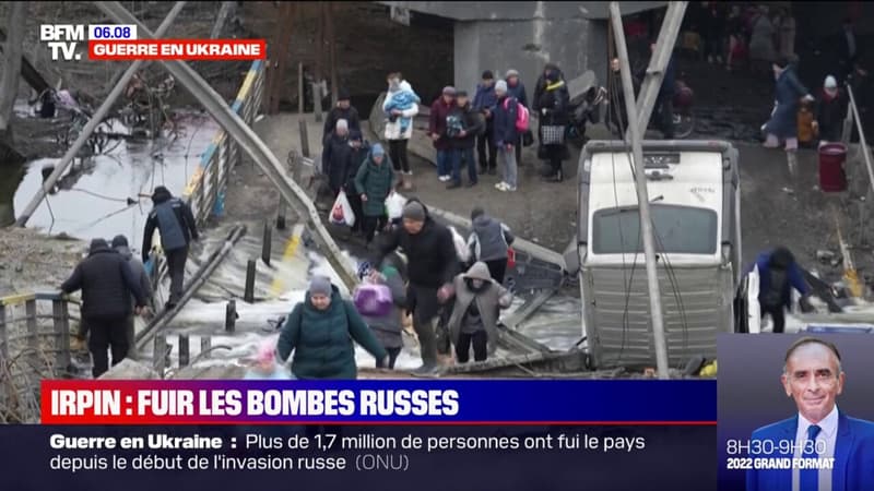 Guerre en Ukraine: ces civils qui désertent la ville d’Irpin, à 20km de Kiev