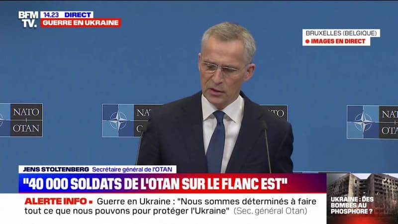 Guerre en Ukraine: l’OTAN “s’est mis d’accord pour apporter une aide à l’Ukraine en soutenant son droit à la légitime défense”