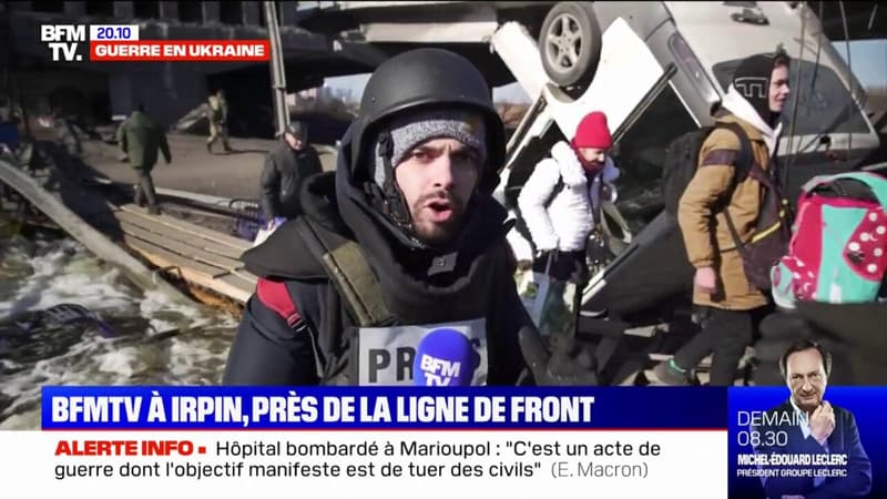 Guerre en Ukraine: l’exode massif des habitants d’Irpin