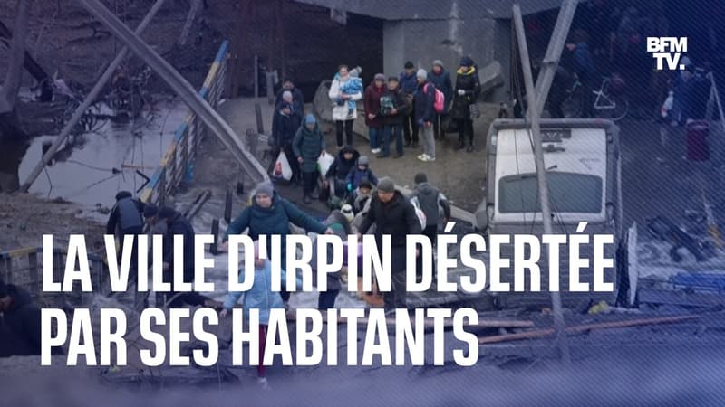 Guerre en Ukraine: la ville d’Irpin, à 20 km de Kiev, désertée par ses habitants après des bombardements russes