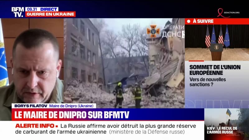 Guerre en Ukraine: le maire de Dnipro affirme sur BFMTV qu’un habitant sur cinq a quitté la ville