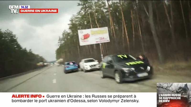 Guerre en Ukraine: nos reporters ont assisté à un bombardement lors d’un tournage en périphérie de Kiev