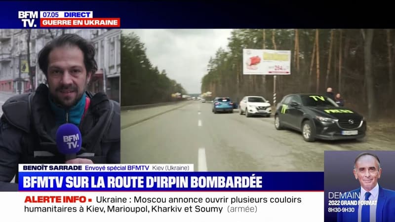 Guerre en Ukraine: notre reporter Benoît Sarrade témoigne d’un bombardement auquel il a assisté près de Kiev