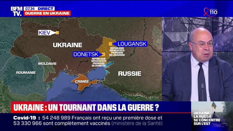Guerre en Ukraine: pour Christian Makarian, l’annonce russe de se concentrer sur le Donbass “peut être une manoeuvre pour entamer des négociations”